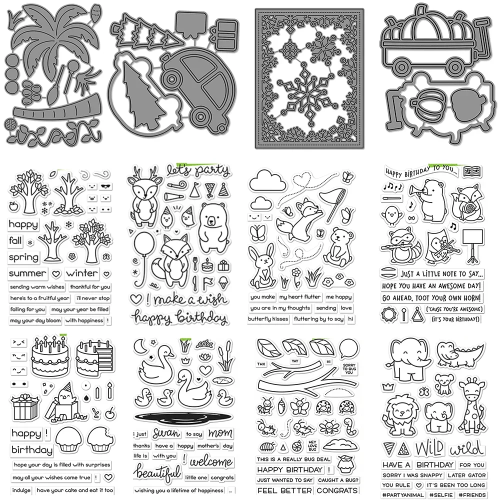 Weihnachten Palme klare Stempel oder Metall Stanzformen für DIY Handwerk machen Karte Fotoalbum Scrapbooking Dekoration