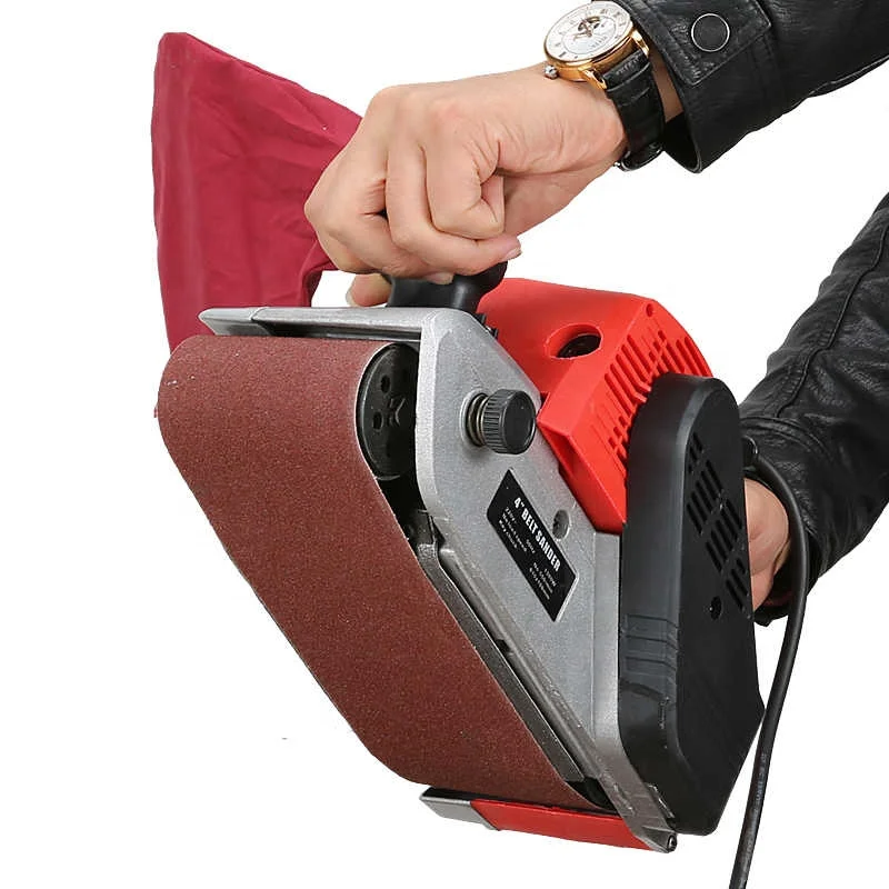 Belt Sander Handheld Belt Grinder Mini Wood Sanding Machine Woodworking Surface Polishing Equipment For Timber Finishing Work