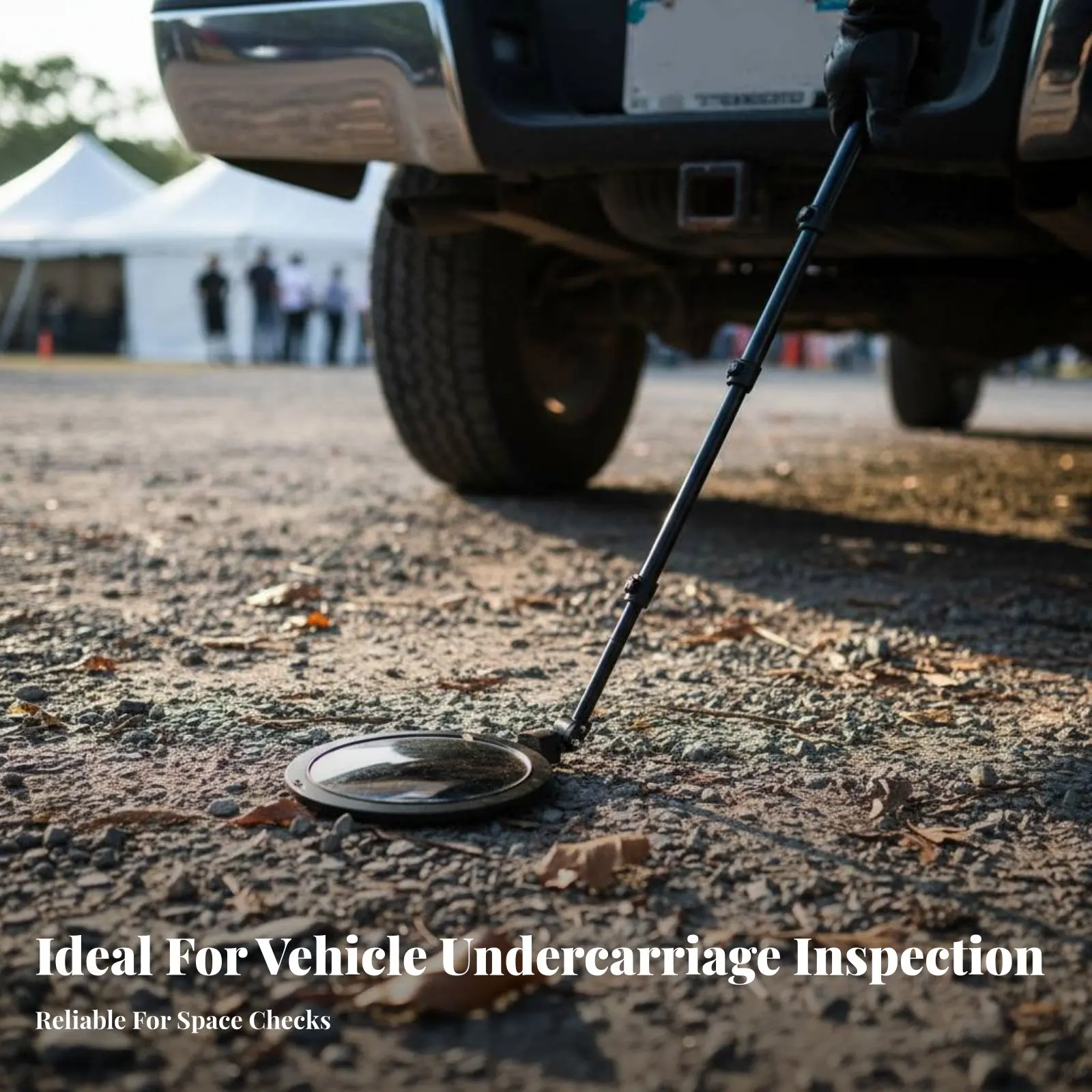 

Under Vehicle Inspection Mirror 180-Degree Adjustable Telescopic Undercarriage Mirror 2x Magnification Illuminating Lamp