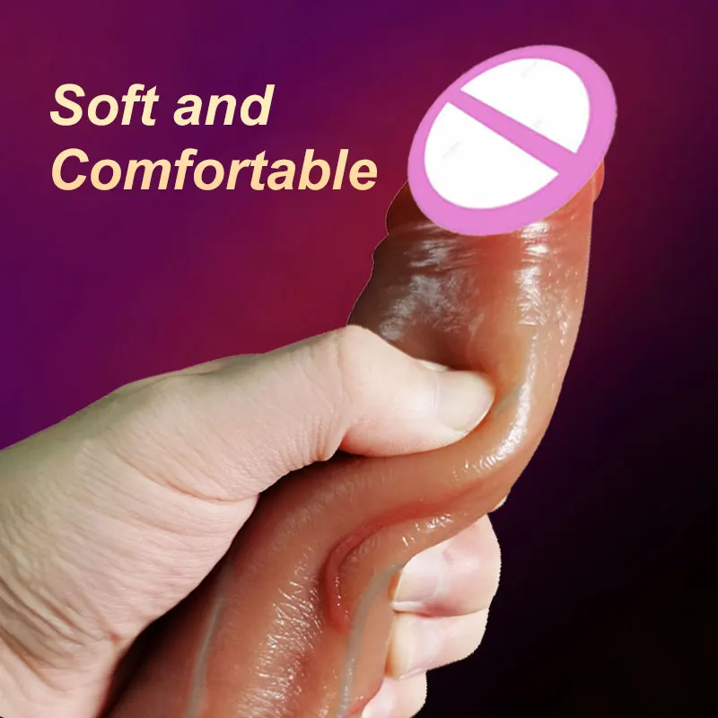 Realistischer Dildo-Vibrator, Penis-Teleskop-Massagegerät, vibrierende weibliche Fernbedienung, Masturbation, großer Penis mit Saugnapf