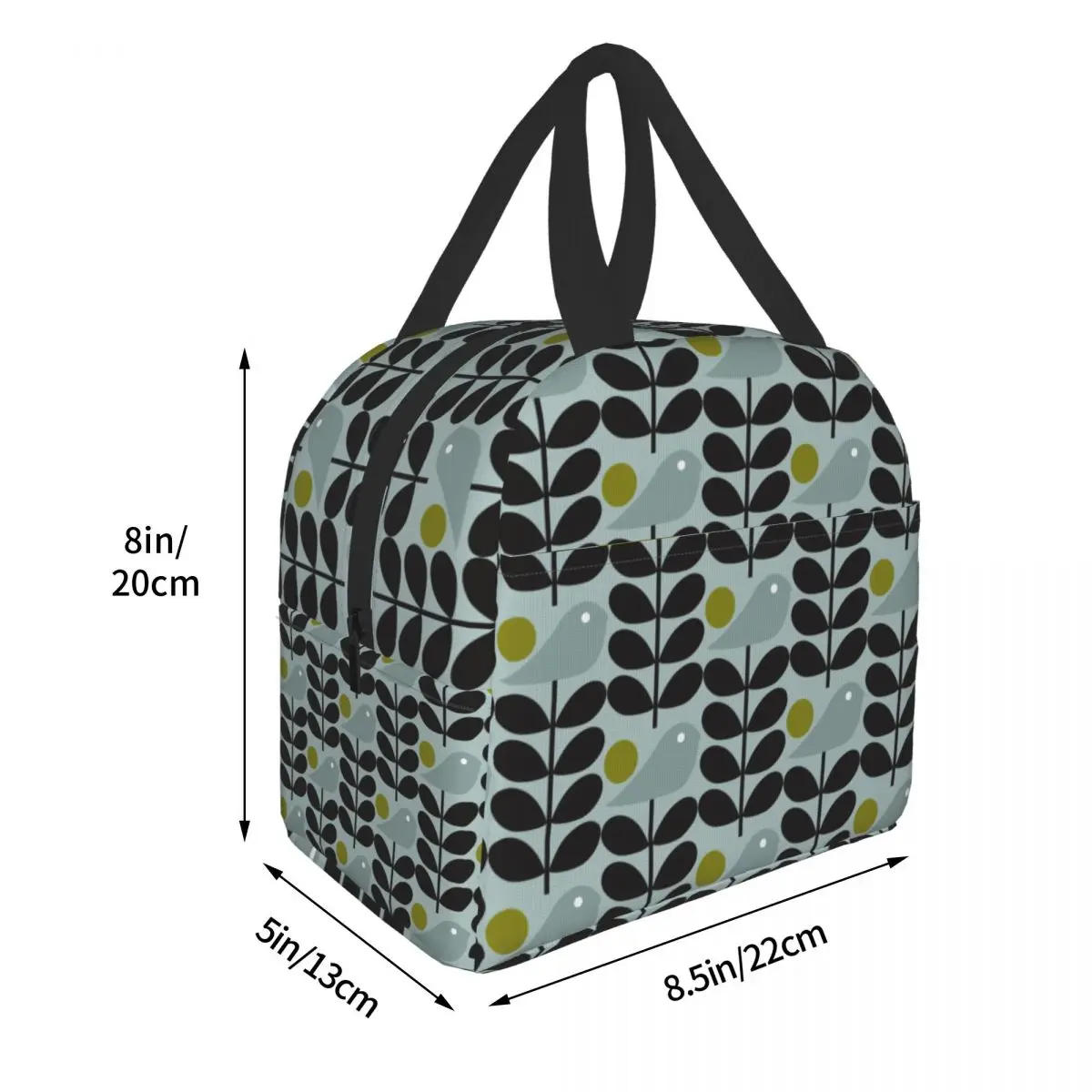 Orla Kiely Birds Insulated Lunch Bags for Women Scandinavian Flowers Portable Cooler Thermal Food Lunch Box Work School Travel
