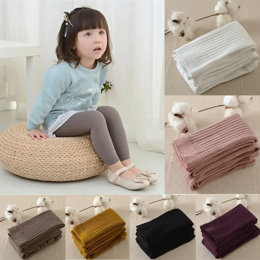Spring Autumn Girls Leggings Kids Girls Warm Stockings Candy Color Elastic Pantyhose Chidlren Clothes Cotton Leggings For Girls