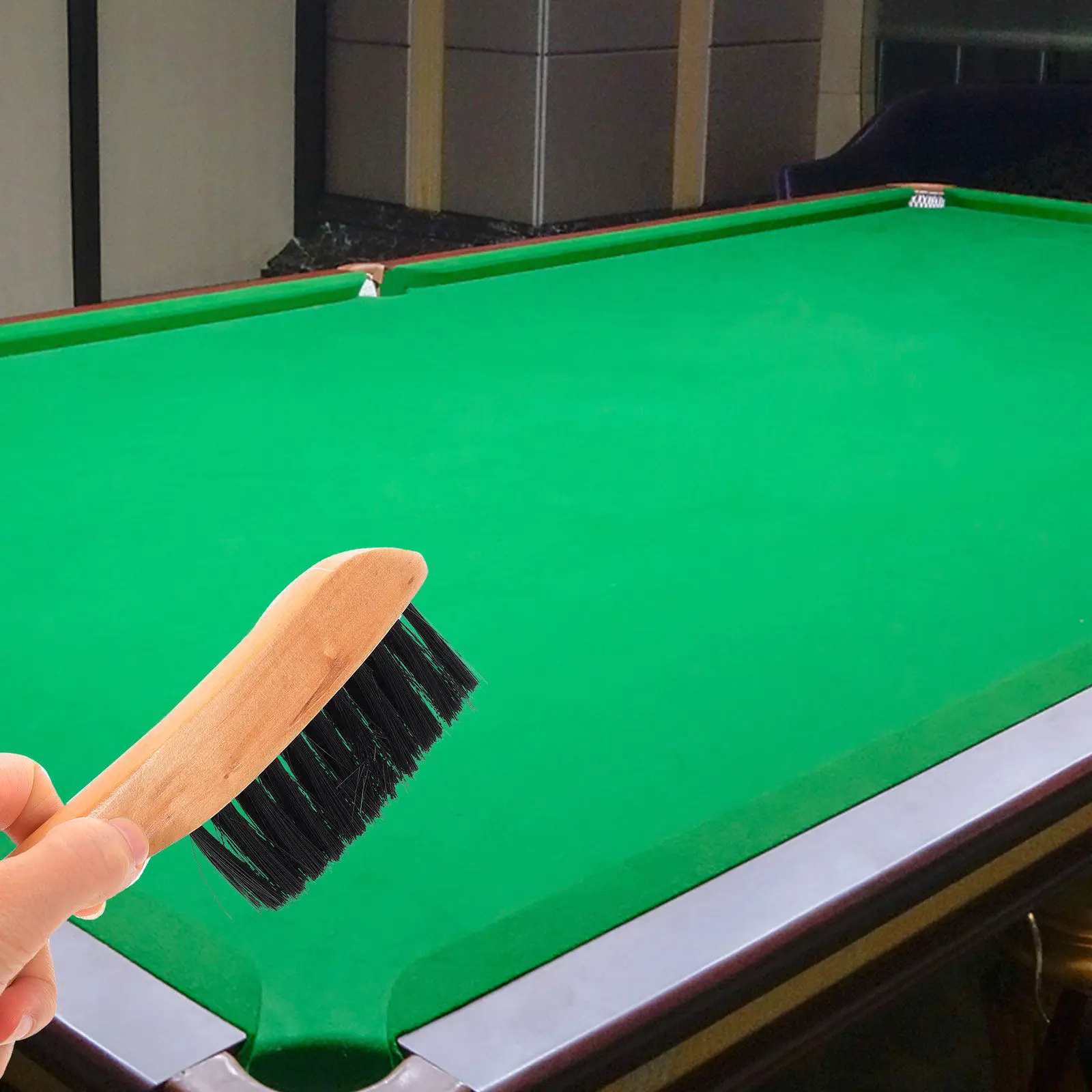 1Set Pool Table Clean Kit Dual-Length Soft Bristles Safe for Cloth Billiard Cleaning Set Cue Stand Rack Accessories Tool