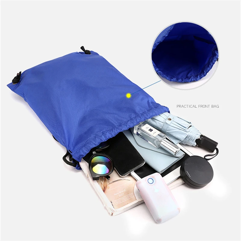 Outdoor Sports Drawstring Backpack Large Capacity School Gym Ball Pouch Shoe Eco Bag Waterproof Rucksack for Teenager Women