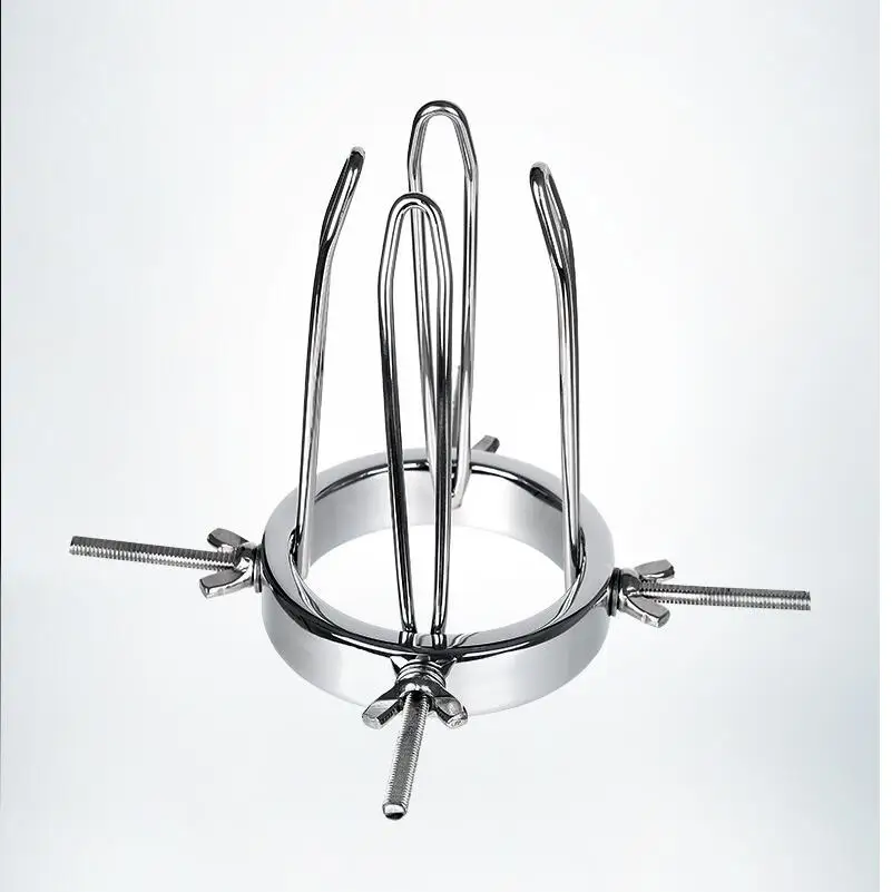 Adjustable Big Metal Anus Vaginal Dilator Anal Speculum Scope Inspecting Butt Plug Extender Stimulator Bondage Adult Sex Toy 730