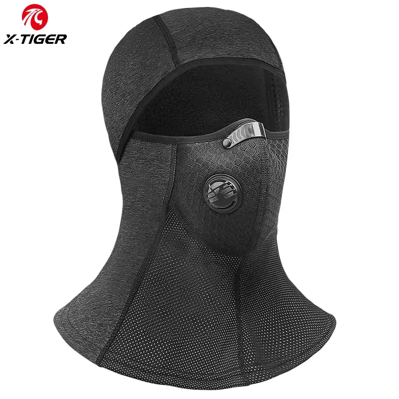 X-TIGER Fleece thermisch skimasker voor heren, winddicht stofdicht masker voor buitenvissen, skiën, wandelen, schaatsen