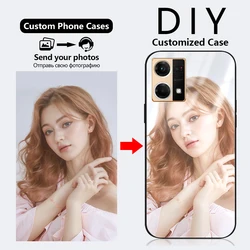 Luxury Custom Photo Case For OPPO Reno 7 7Z 8 8Z 8T ACE Z 10 11 11F 12 12F Pro Plus DIY Personalized Glass Silicone Phone Cover