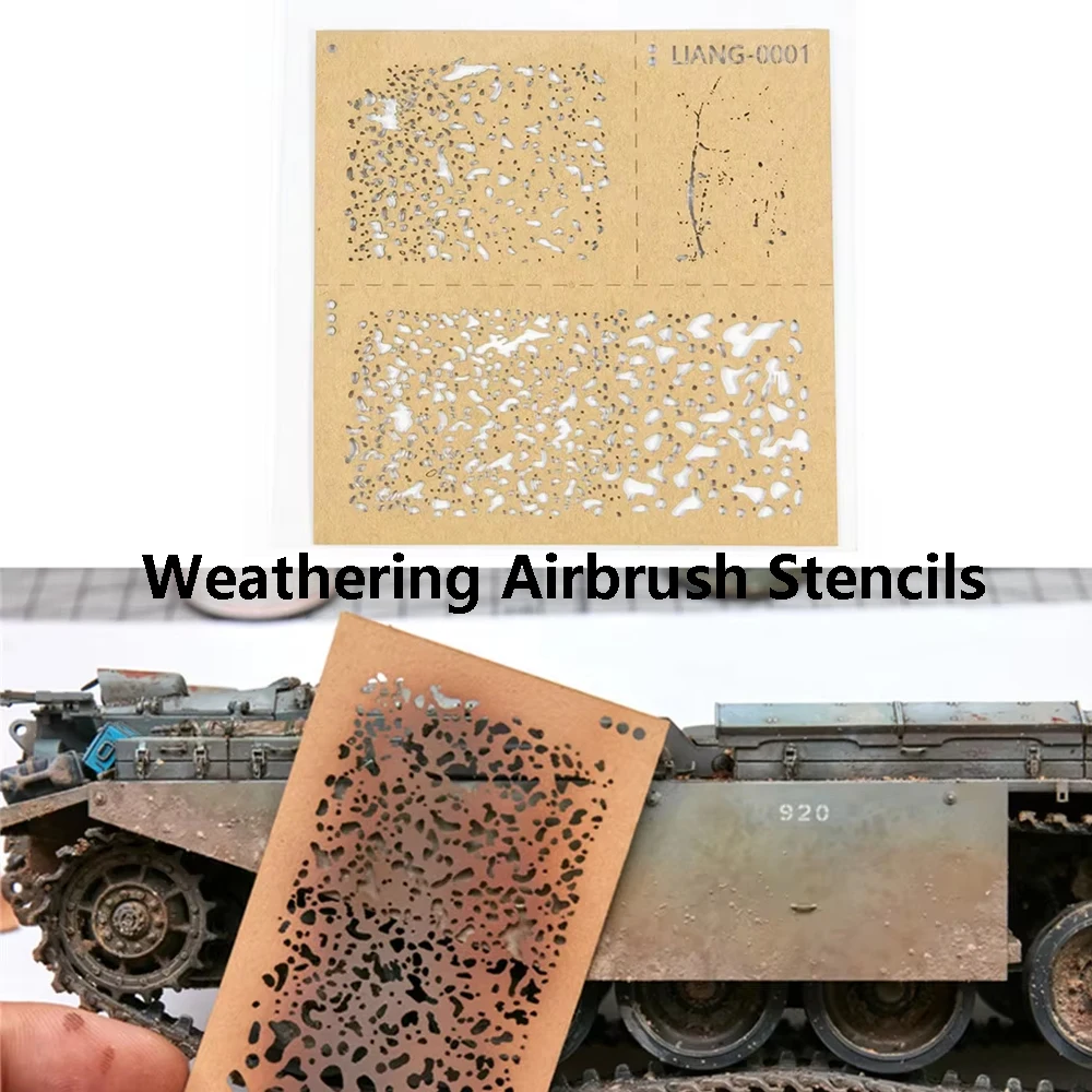 

For LIANG-0001 Weathering Airbrush Stencil Paper Scale Model Spray Tools Model Making Tools for Military Model DIY Accessories