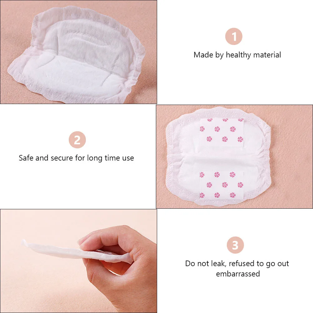 

36Pcs Breast Pads Disposable Nursing Leakproof Adhesive Large Anti-Slip Breathable Breastfeeding Pad Long-Last Dryness Nonwoven