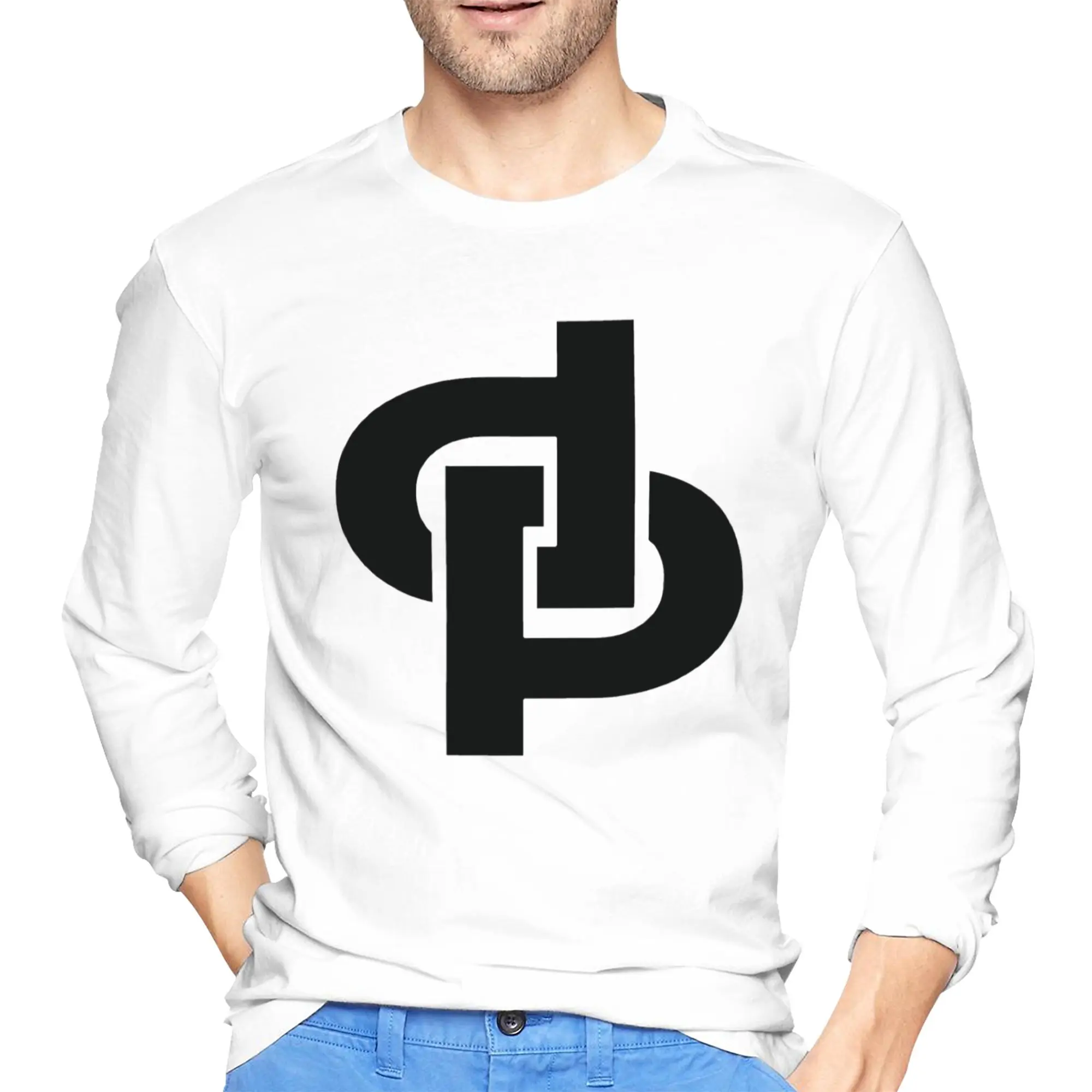 

Jul - Dp Мужская футболка с длинными рукавами Дышащие футболки с круглым вырезом Весенние и осенние мужские топы