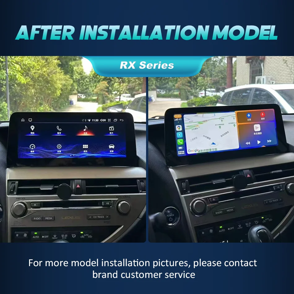 Nunoo Car Radio Android 14 CarPlay For Lexus RX RX270 RX350 450 2009 2010 2011 2012 2013 2014 2015 Multimedia Player Navi