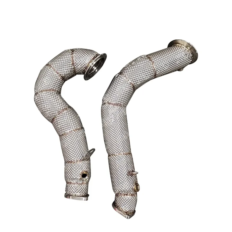 JTLD Made China Performance Exhaust Downpipe Heat Shield For BMW 335i E90 E91 E92 E93 335i N54 3.0T Stainless Steel Exhaust Test