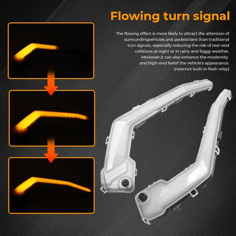 Front Flow Turn Signal LED Light DRL Lights #710004994 & 710004995 Fit For Can-Am Maverick X3 XDS XRS XMR XRC Turbo R 17-23 - view 4