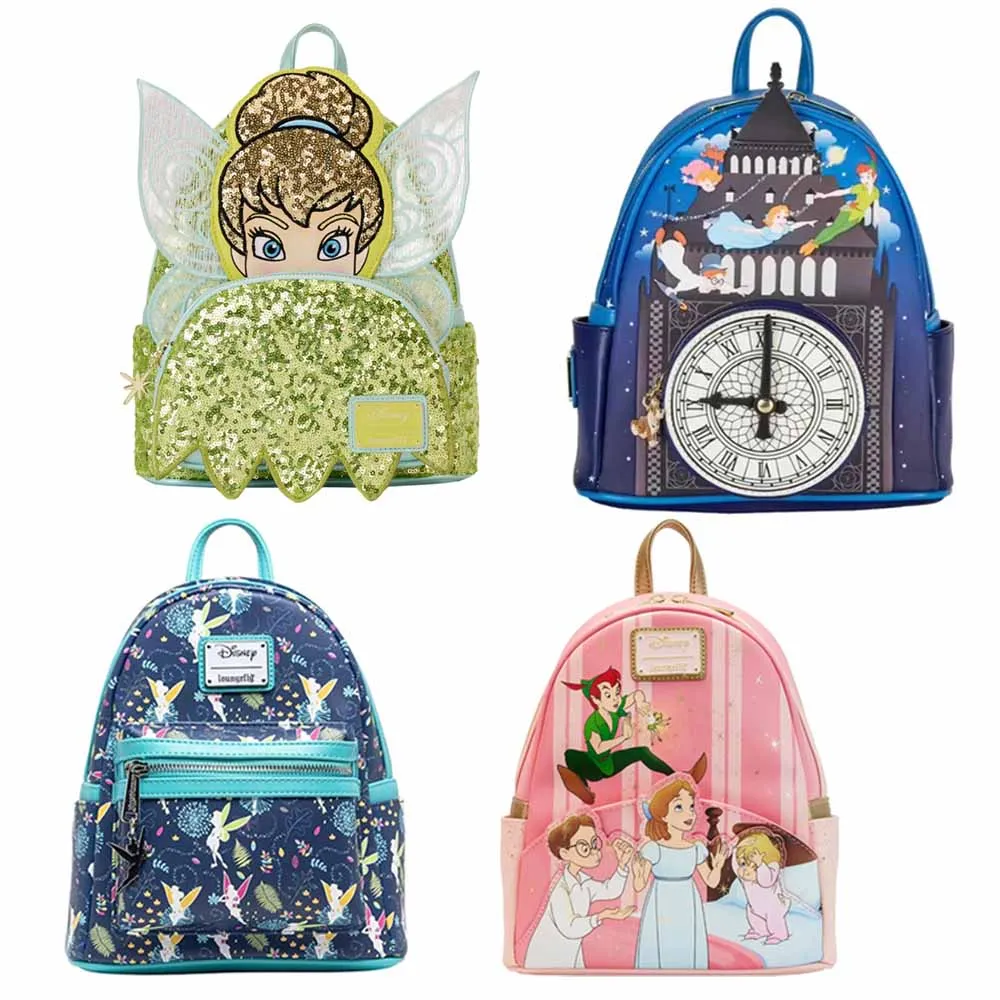 

Bell Tinker Bell Питер Пэн женская сумка на плечо с двойным ремешком кошелек школьный рюкзак милый мультяшный рюкзак для девочек подарок