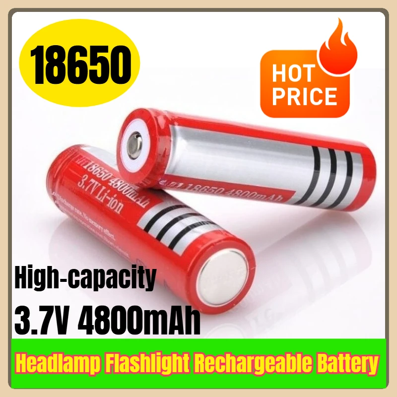 

18650 3.7V 4800mAh High-capacity Headlamp Flashlight Rechargeable Battery