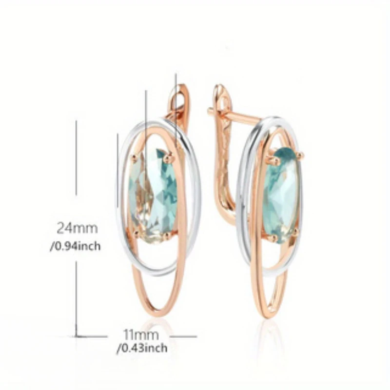 New Fashion Simple Design Geometric Earrings Women Daily Suitable for Party Elegant Temperament Jewelry Accessories