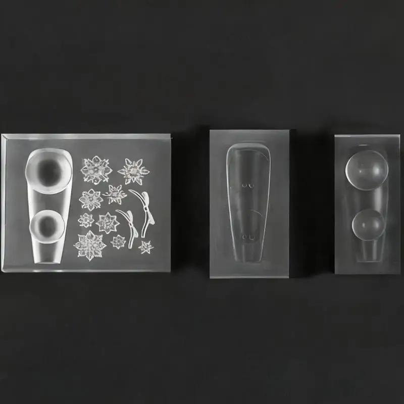 الكرتون كريستال الكرة تدفق كيس ثلاثية الأبعاد قالب من السيليكون مجموعة DIY بها بنفسك مسمار الفن تصميم الإغاثة نحت مسمار الديكور وأداة مانيكير