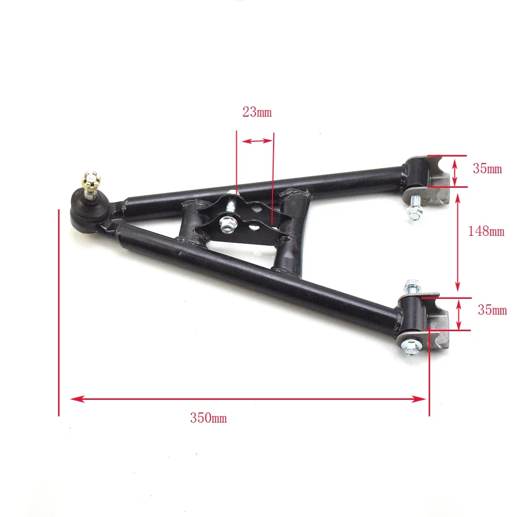 350mm Front Suspension Shock Swing Arm Upper/Lower Arm Steering Knuckle Spindle With Brake Pump Wheel Hubs Fit For DIY ATV Buggy