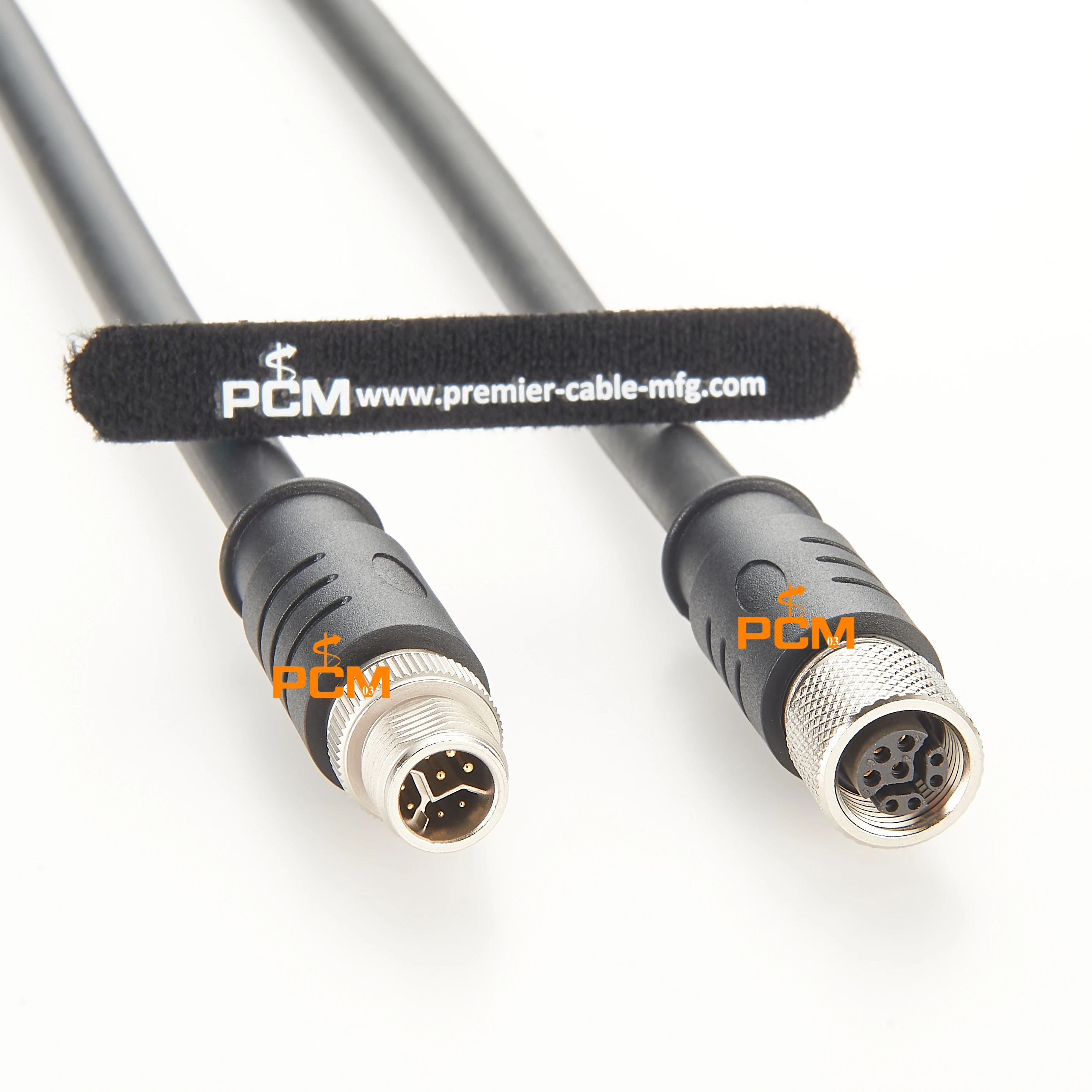 3M M12 8-Pin Y-Kodiertes Verlängerungskabel – Stecker auf Buchse, Löttyp, IP67, Strom- und Datenhybridkabel, für Industrielle Anwendungen – Detail 2