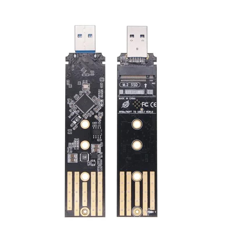 

Карта расширения NVME NGFF SATA SSD Твердотельный адаптер USB3.1 TypeA Корпус жесткого диска M.2 Nvme PCIE Двойной протокол Два в одном