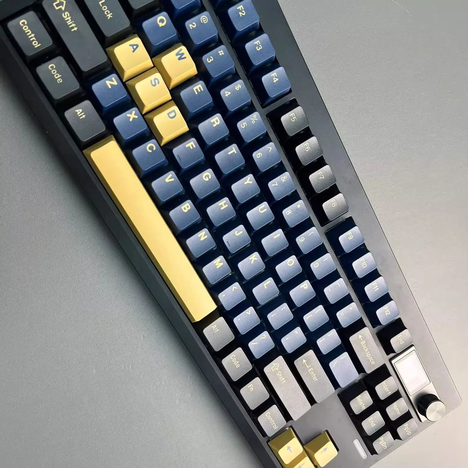 GMK Blue Samurai Keycap cherry Profile Keycaps PBT Double Shot Key Caps Set ISO Enter 7U Spacebar for Custom Mechanical Keyboard