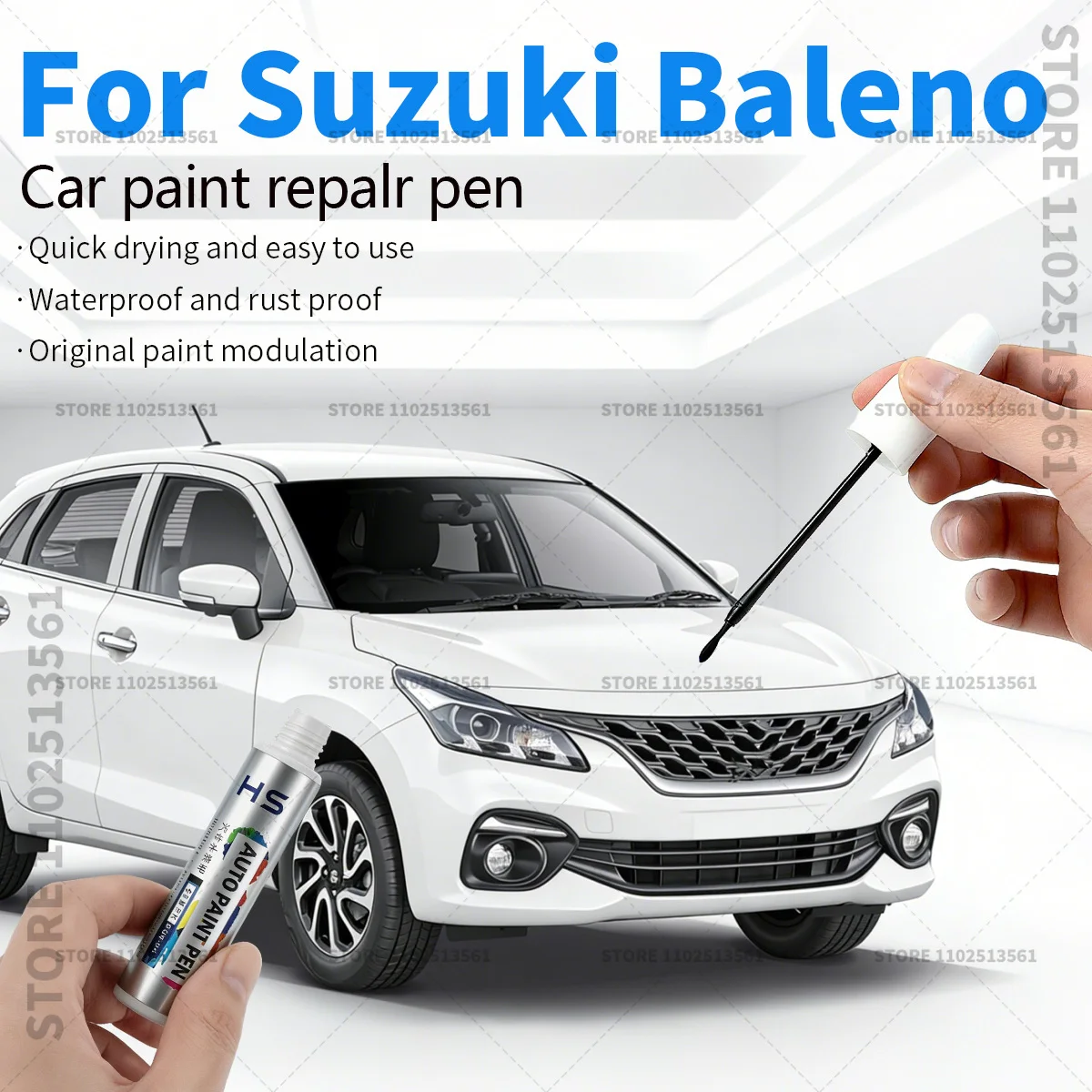 

Ручка-корректор для ремонта краски, средство для удаления царапин, аксессуары для авто DIY, черный, белый, серебристый, бежевый цвета для Suzuki Baleno 1995-2025 EG/EH/EK WB