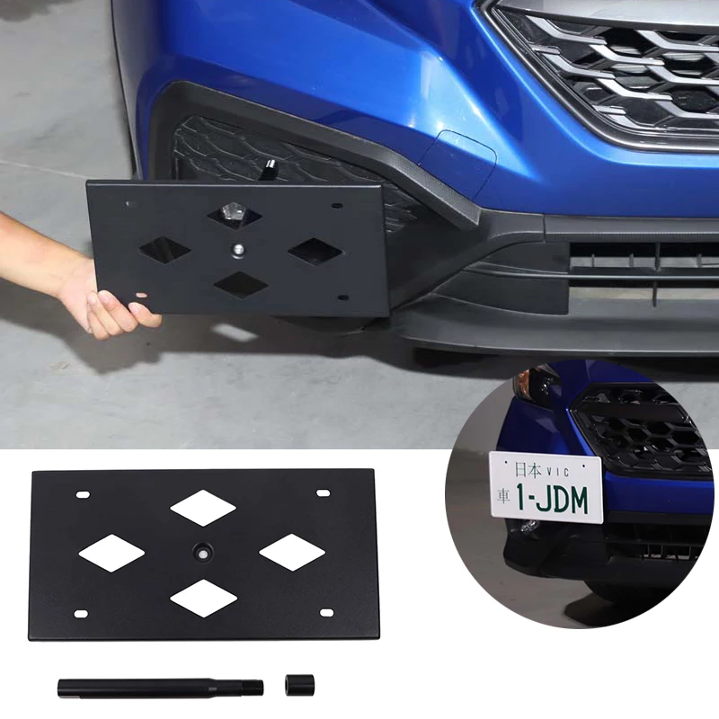 Aluminum Front License Plate Side Mount Bracket For Subaru WRX/Levorg 2022+ Forester 2019-2024 (Japan Version)