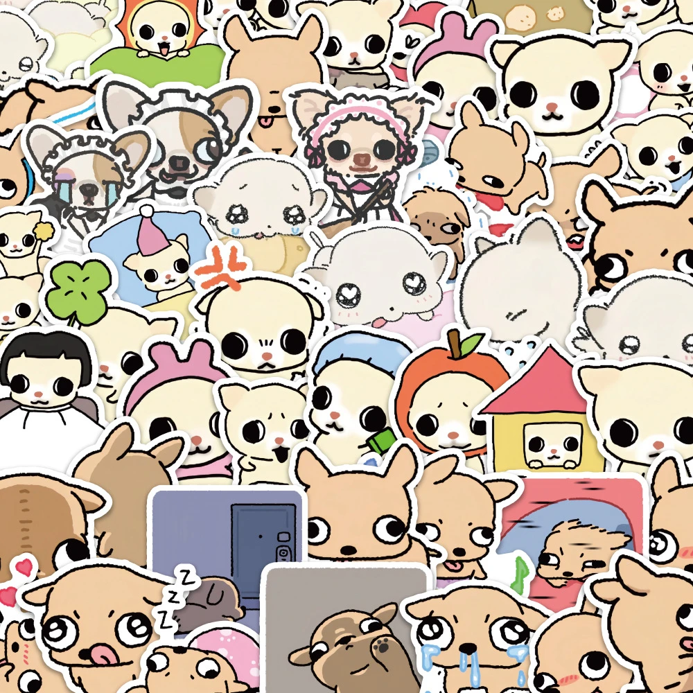 

10/60PCS Chihuahua Meme Cartoon Graffiti Stickers Exquisite Fashion DIY Toys for Bottle Scrapbook Travel Bag Aesthetic Decals