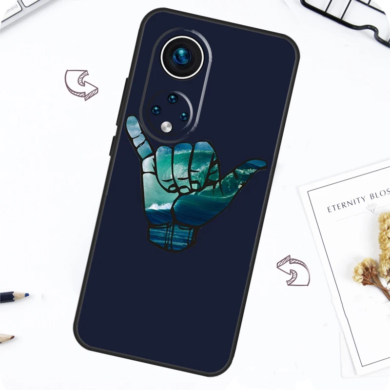 Surfer Surf Hang Loose Case For Huawei P30 Lite P40 P20 P50 Mate 50 Pro P Smart Nova 5T Honor X8 X9 50 70 Cover