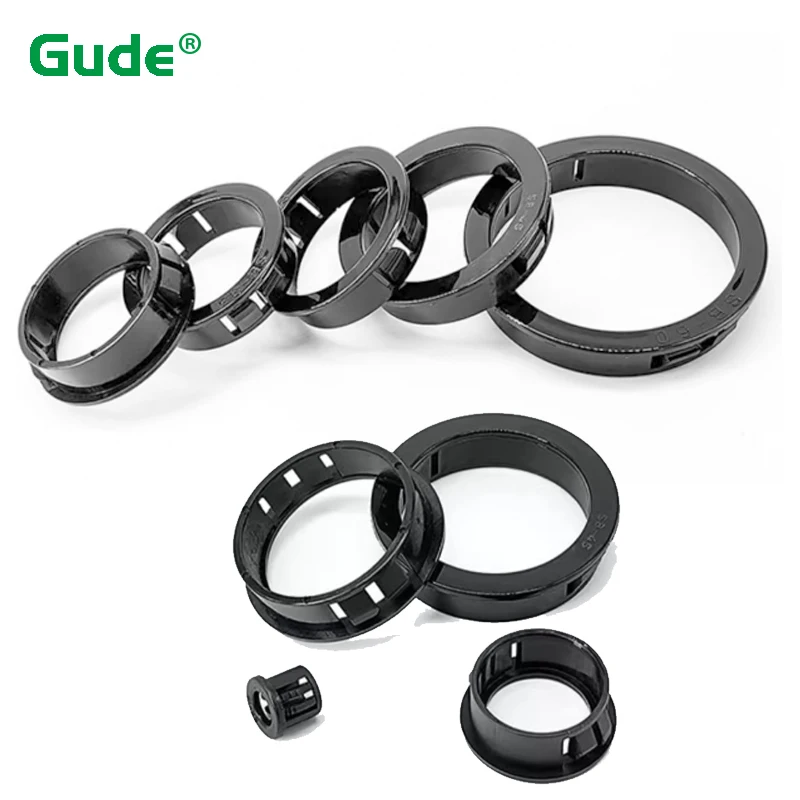 8mm~60mm Black Plastic Snap on Round Hole Grommets Wire Cable Protect Bush