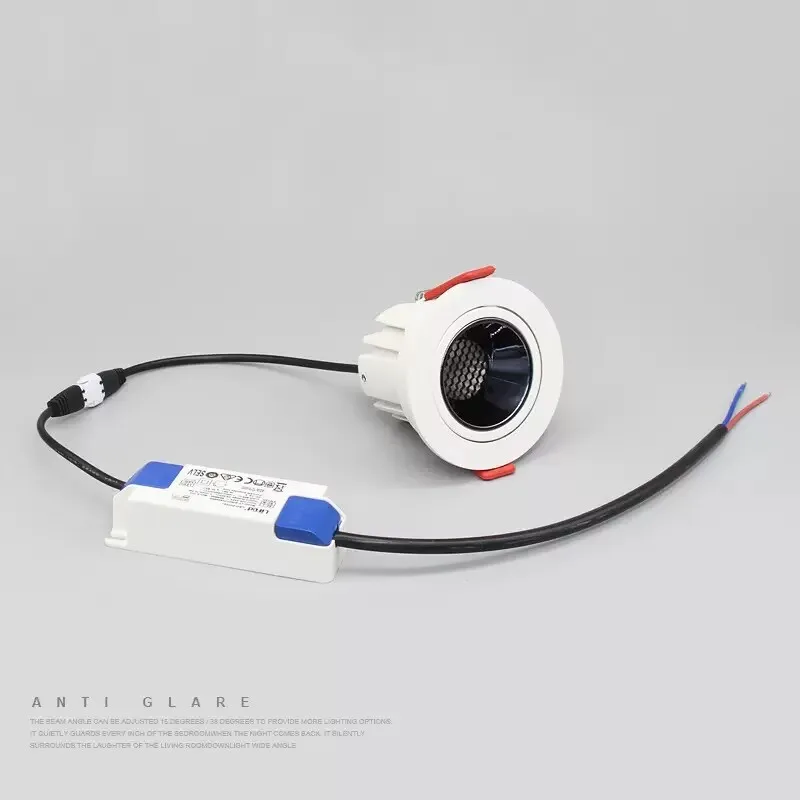 Recessed LED Spot light Anti-glare Downlight Dimmable OSRAM COB CRI 95 Aluminum Ceiling Lamp For Indoor lighting AC110-230V