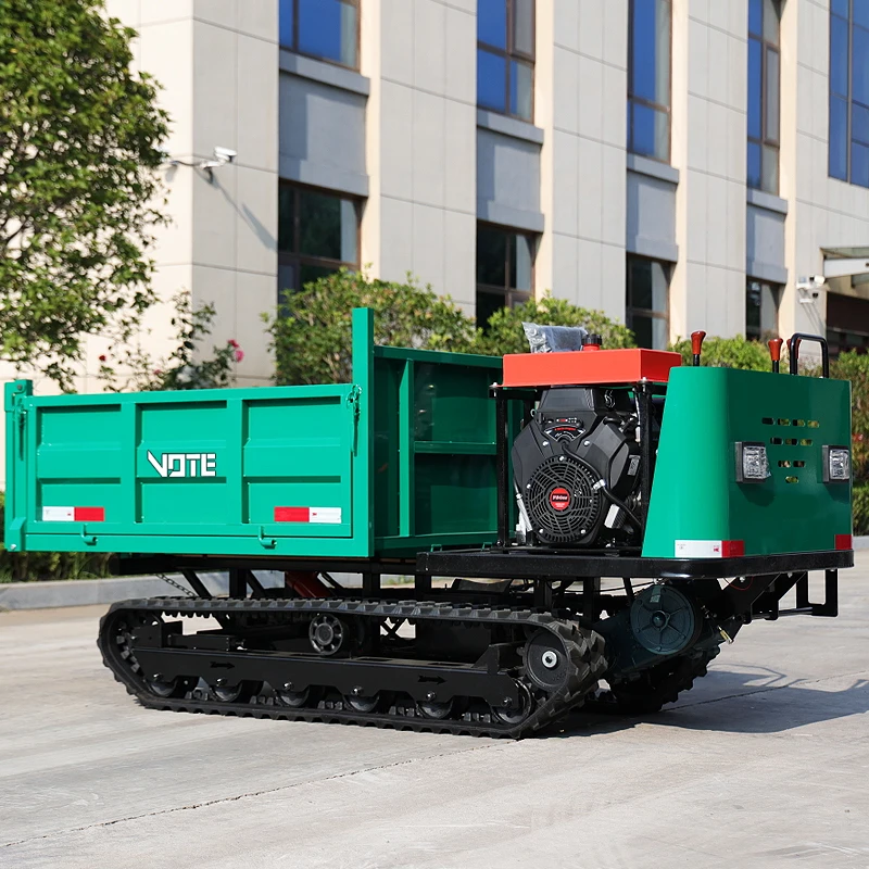 Customized Agent Garden Track Dumper 3 Ton High Quality Compact Mini Crawler Dumper Automatic Petrol Tracked Transporter