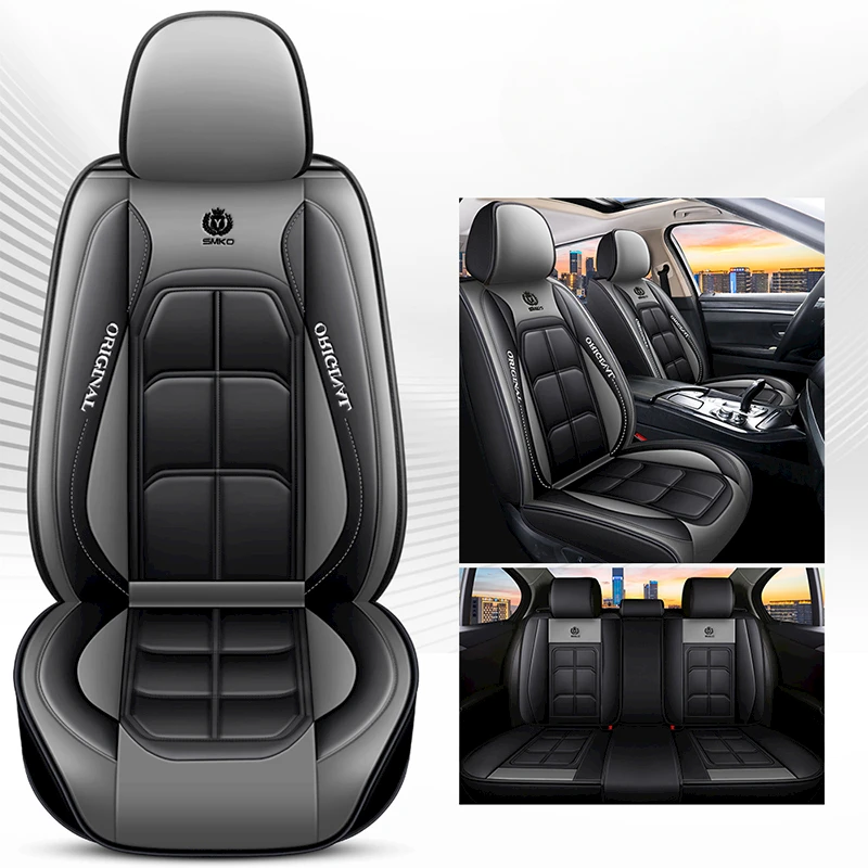 Universal Four-season Waterproof Leather Car seat Cushion Anti-scratch Durable Full Set Car Seat Cover