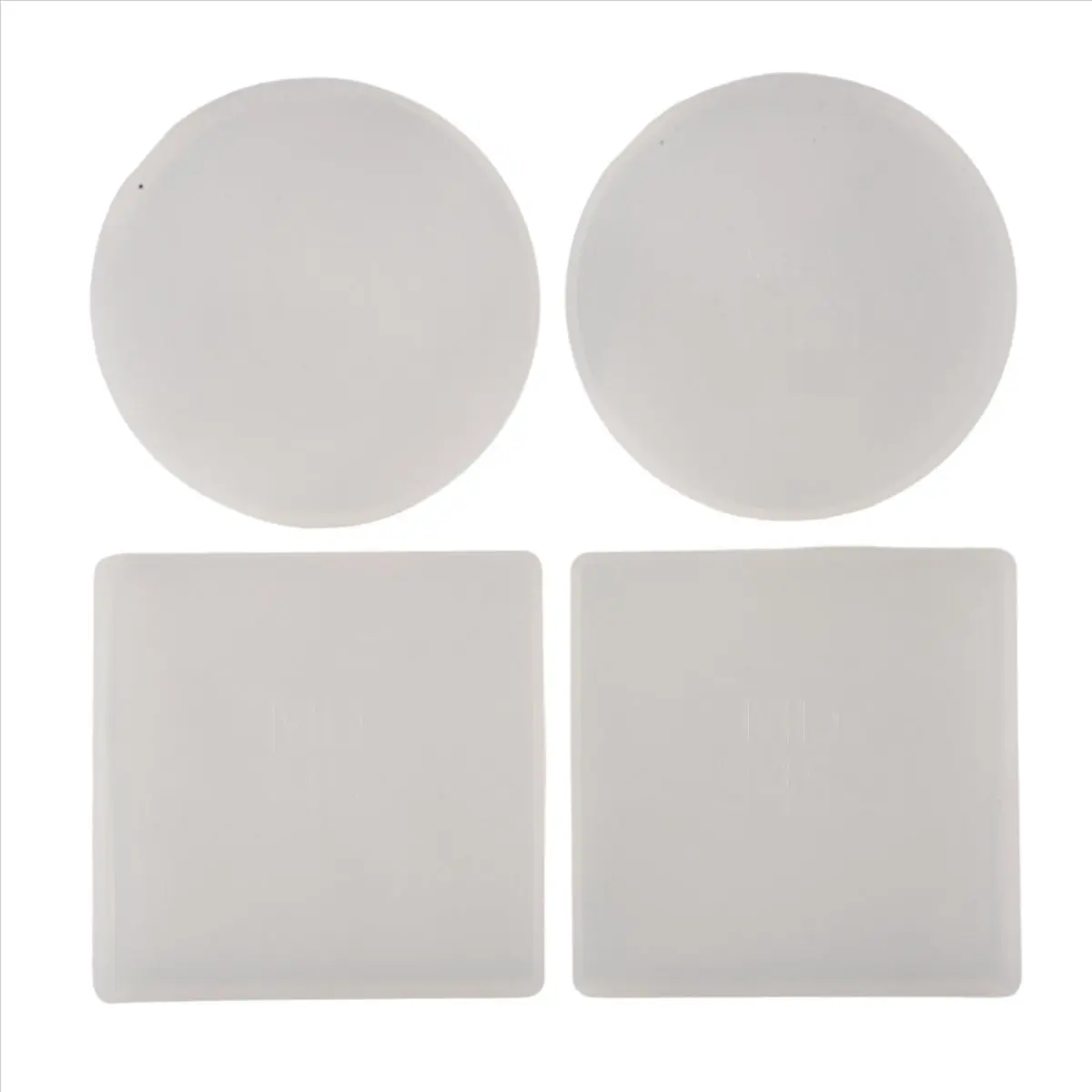 ABNH 4 Pack Round and Square Shape Coaster Base Silicone Mold Resin Molds Epoxy UV DIY Resin Craft Home Decoration Tools