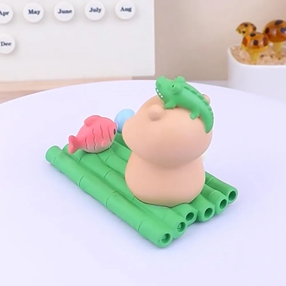 Figure Model Capybara Phone Holder Desk Decor Animal Capybara Mobile Phone Stand Cartoon Support Capybara Cell Phone Bracket