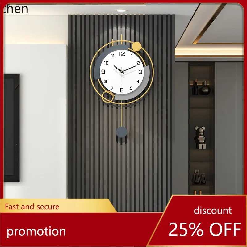 

ZML wall clock is a modern, high-end, silent decorative clock for the living room, a simple and creative home timepiece
