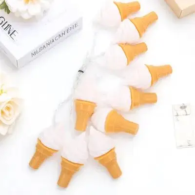 

Набор светодиодных гирлянд в виде мороженого, декоративная лампа, креативный дизайн, уютная атмосфера для дня рождения, комнаты, спальни