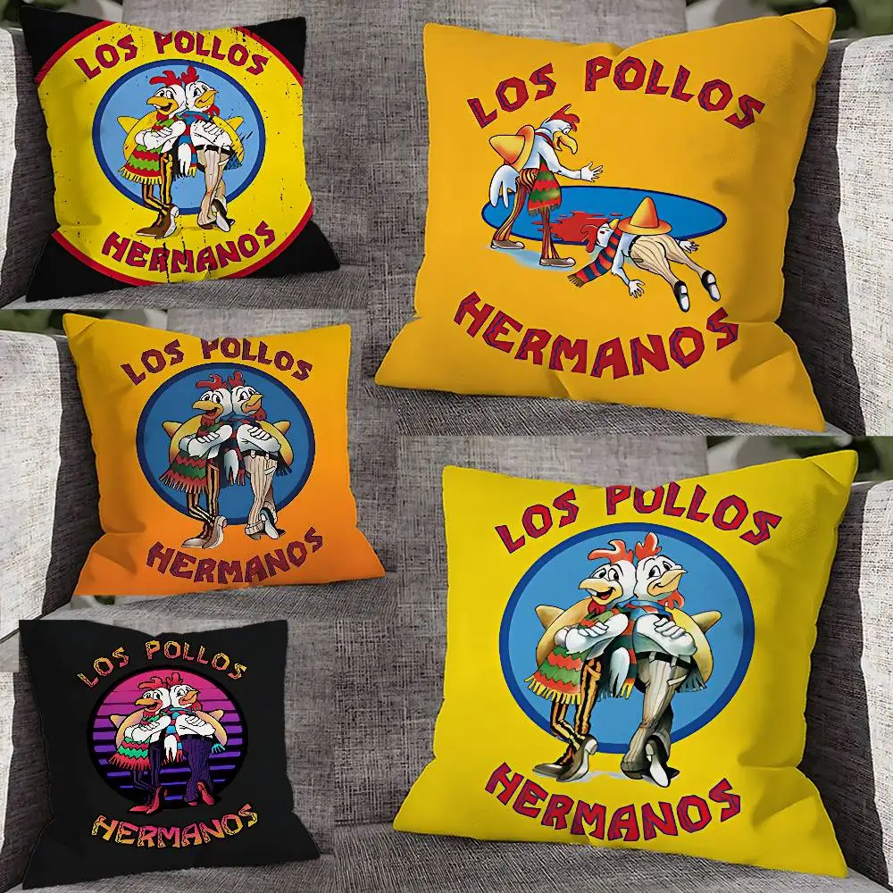L-Los P-Pollos Hermanos Pillow Case For Sofa Decor Car Office Room Printing Cushion Cover Decorations and Protector