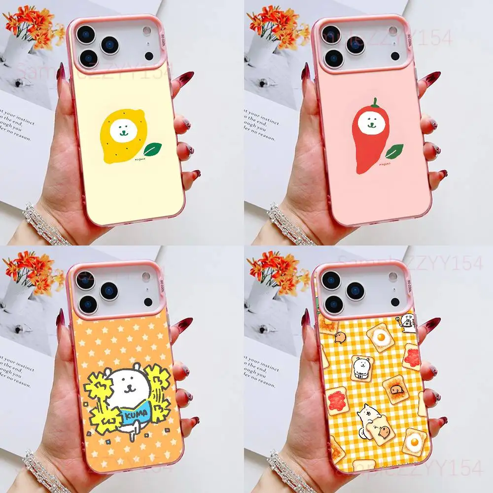 

Cute Joke Bear Phone Case For iPhone 17,16,15,14,13,12,Pro,Max,Plus,E,SE4,Air,Mini Pink IMD Matte