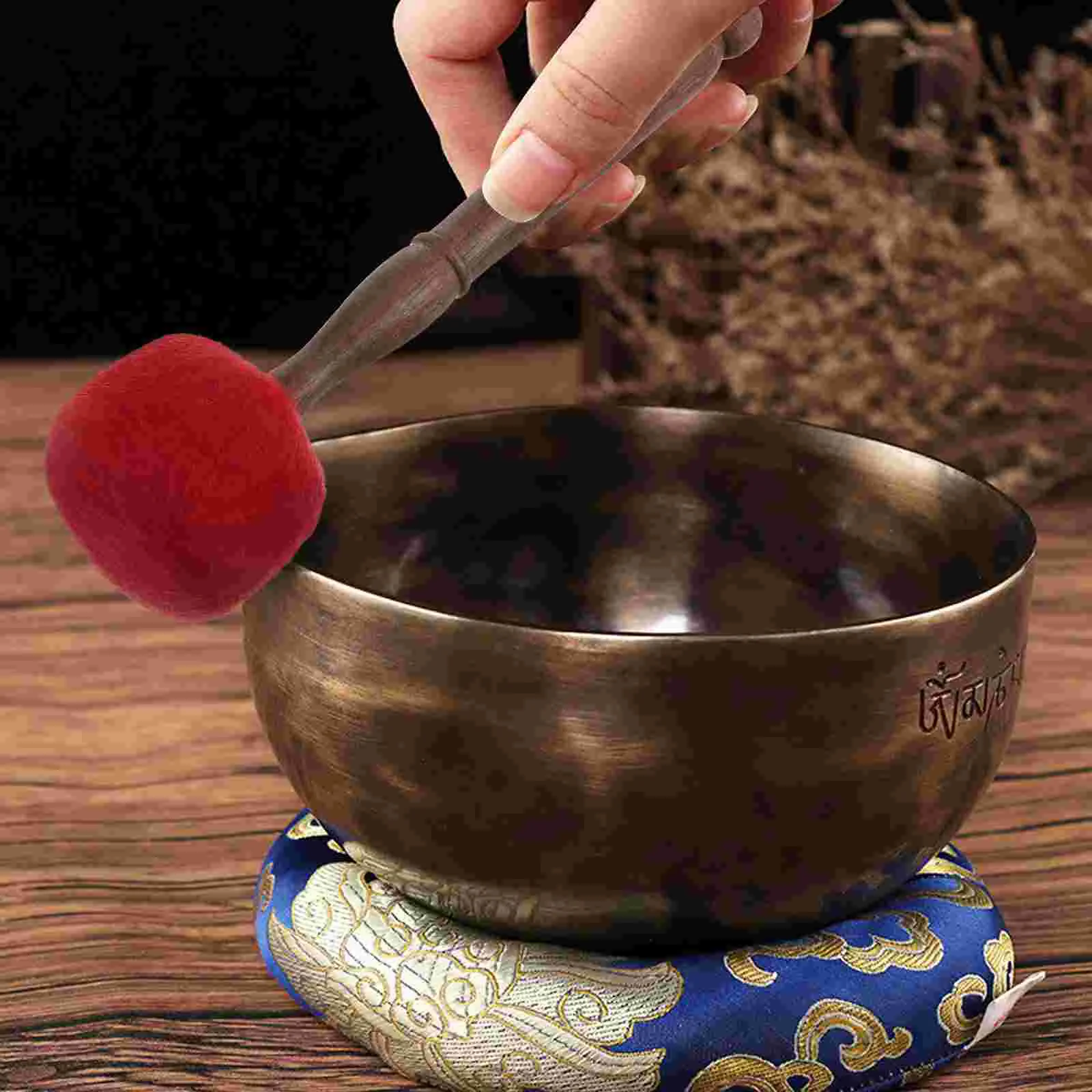 Bowl Singing Mallet Stick Sound Striker Tibetan Meditation Sticks Bowls Wood Wooden Chanting Crystal Buddhism Tool Instrument