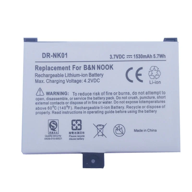3.7V 1530mAh Li-Po Replacement Battery for Barnes & Noble NOOK BNRZ1000 BNRV100 E-Reader
