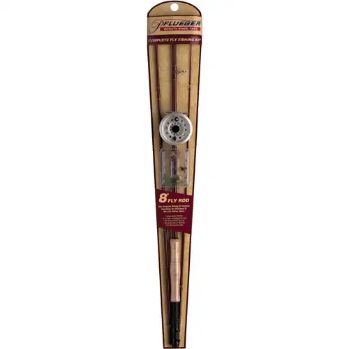 

8' Fly Kit Fishing Rod and Reel Combo, Size 44322 Reel
