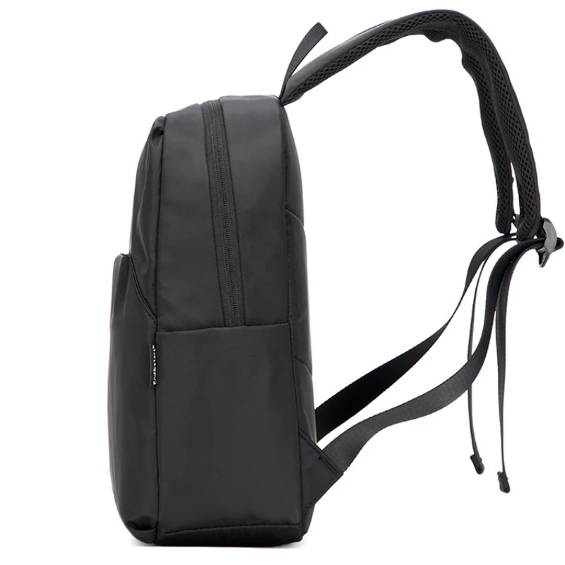 Mini mochila de lona negra para hombre, Bolsa Escolar, pequeña, japonesa, impermeable, de viaje