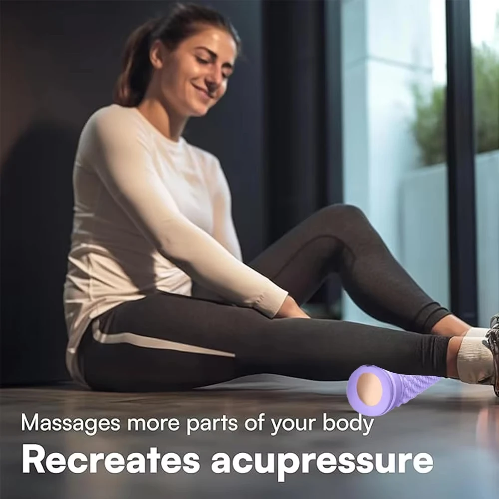 Rullo per massaggio ai piedi Rullo per piedi Massaggiatore plantare Digitopressione Rilassamento Piedi Massaggiatore Shiatsu Massaggio modellante per polpacci Strumenti per yoga