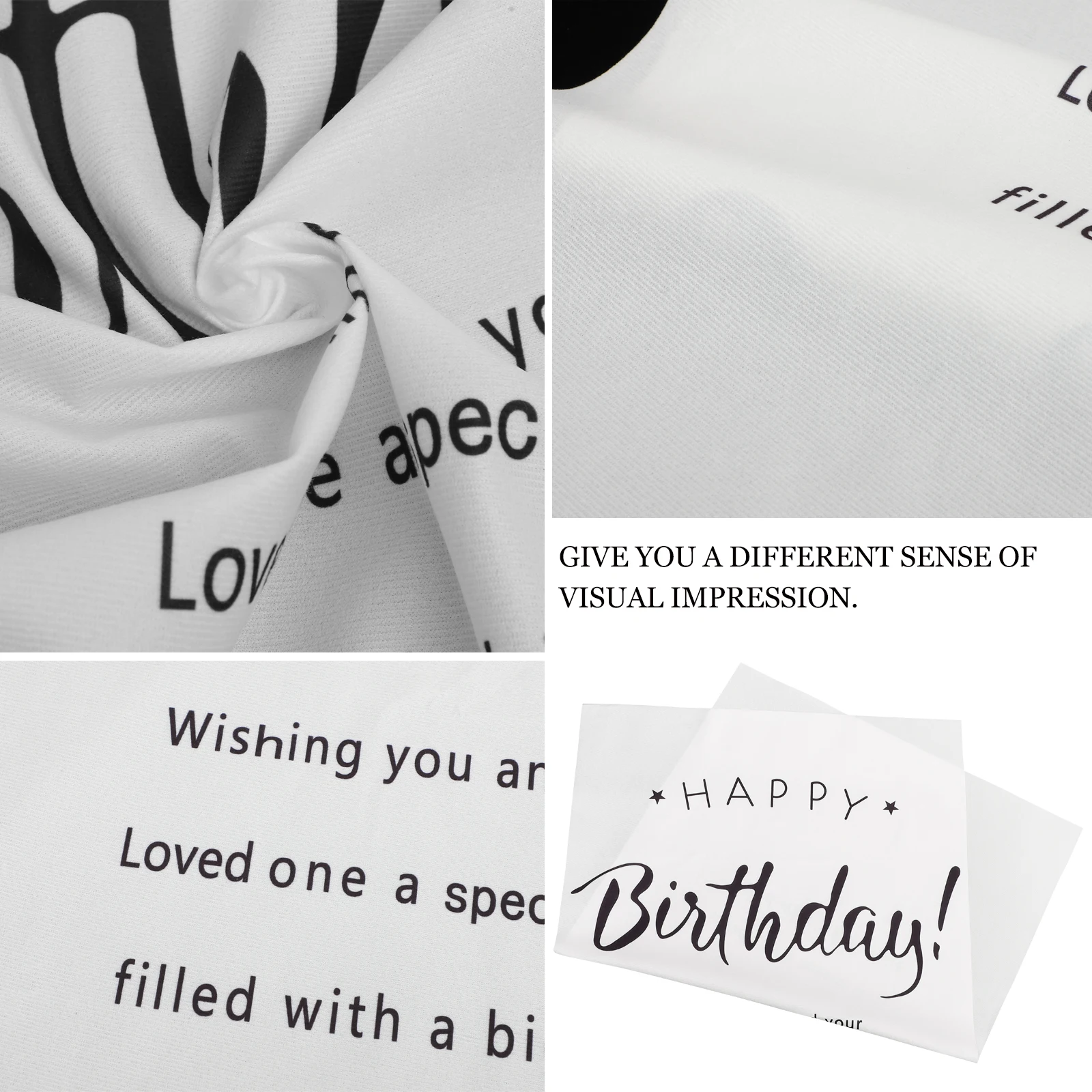 

Happy Birthday Backdrop Cloth Party Background Photography Supplies Arched Wall Decor Polyester Durable Practical