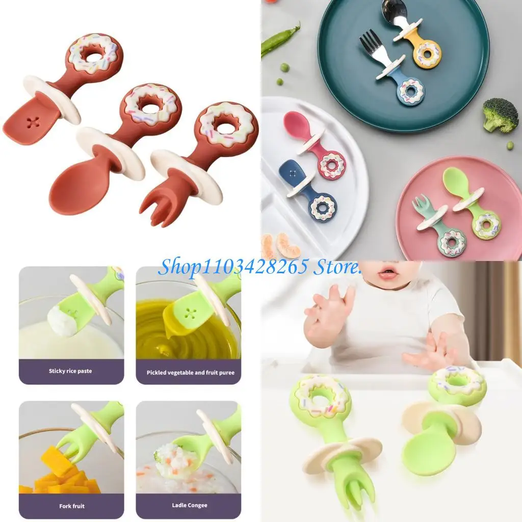 

Детские светодиодные принадлежности для отлучения от груди, посуда для первого кормления, ложка, столовые приборы G2TE