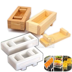 Various Wood Bamboo Plastic Rectangle Shape Sushi Press Maker Rice Meat Mold Rolling Mat for DIY Japanese Kitchen Cooking Tools