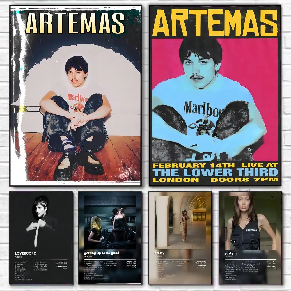 Singer A-Artemas dark indie pop Poster HD Decorative Wall Art for Living Room Bedroom Café Stylish Home Décor Gift