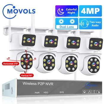 Movols PTZ 3MP 5MP Wireless CCTV System Two Way Audio Security Camera Kit 1