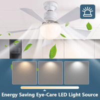 30W E27 Base Ceiling Fan LED With Light Remote Control Dimmable 3 Speeds Adjustable Modern Smart Ceiling Fanlight For Bedroom